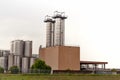 Modern Industry dairy complex with silos Royalty Free Stock Photo
