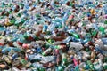Plastic bottles garbage . PET pollution with empty containers - sticle gunoi