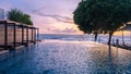 Modern Infinity pool at the beach