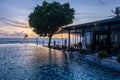 Modern Infinity pool at the beach