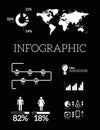 Modern info graphic, icongraphic icon vector elements Royalty Free Stock Photo