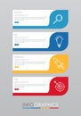 Modern Info-graphic Template for Business with four steps multi-Color design, labels design, Vector info-graphic element, Flat sty