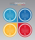 Modern Info-graphic Template for Business with four steps multi-Color design, labels design, Vector info-graphic element, Flat sty