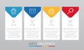 Modern Info-graphic Template for Business with four steps multi-Color design, labels design, Vector info-graphic element, Flat sty