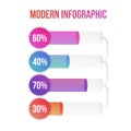 Beauty modern info graphic bar result tube