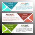 Modern infographic banner design. Vector Royalty Free Stock Photo