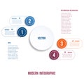 Modern Infographic. Chart template for presentation 4 options