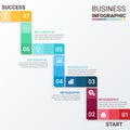 Unique Business Infographics options. Vector infographic element. - Vector Royalty Free Stock Photo