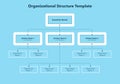 Modern infographic for company organizational structure - blue version