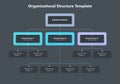 Modern infographic for company organizational structure -dark version