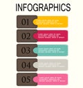 Modern infographic design template blue and white Royalty Free Stock Photo