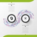 Modern Infographic Design Template. 2 options abstract concept. Vector illustration Royalty Free Stock Photo