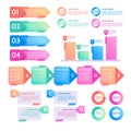 Creative steps collection colorful business infographic template, can be used for presentation, web or workflow diagram layout