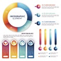 Creative steps collection colorful business infographic template, can be used for presentation, web or workflow diagram layout