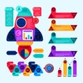 Creative steps collection colorful business infographic template, can be used for presentation, web or workflow diagram layout