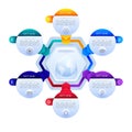 Creative steps collection colorful business infographic template, can be used for presentation, web or workflow diagram layout