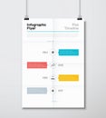 Modern infographic flyer timeline template vector illustration