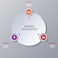 Modern Infographic numbered 3 options. Royalty Free Stock Photo