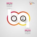 Modern infographic option banner. Abstract round infinity.