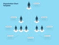 Modern infographic for organization hierarchy structure - blue version