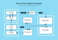 Modern infographic for process flow diagram - blue version