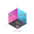 Modern infographics business design with 3 options options banne.