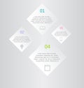 Modern infographics colorful web design template with shadow