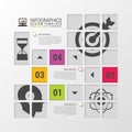 Modern infographics design template. Squares for business concept. Vector illustration Royalty Free Stock Photo