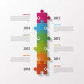 Modern infographics design. Timeline. Puzzle concept. Vector