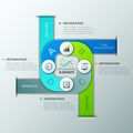 Modern infographics options banner.