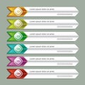 Modern infographics options banner.