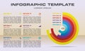 Modern infographics options template vector with colorful circle Royalty Free Stock Photo