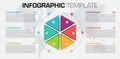 Modern infographics options template vector with colorful 3D hexagon