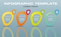 Modern infographics options template vector with colorful elipse on grey background. Can be used for web