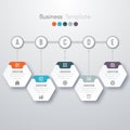 Modern infographics process template