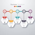 Modern infographics process template