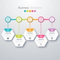 Modern infographics process template