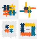 Modern infographics template style. Business puzzle pieces . Vector illustration. Royalty Free Stock Photo