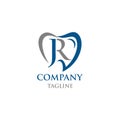 Modern initial JR dental Logo Concept Royalty Free Stock Photo