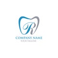 Modern initial r dental care Logo Concept Royalty Free Stock Photo