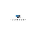 Modern initial TB TECH BOOST electric logo design Royalty Free Stock Photo