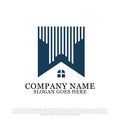 Modern Initial W of real estate logo design vector, best for building and construction logo design vector Royalty Free Stock Photo