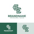 Modern Initials EE Logo, suitable for business with EE initials