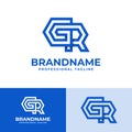 Modern Initials GR Logo, suitable for business with GR or RG initials