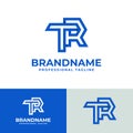 Modern Initials TR Logo, suitable for business with TR or RT initials