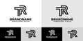 Modern Initials TR Logo, suitable for business with TR or RT initials