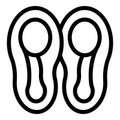 Modern insoles icon outline vector. Anatomy wear ankle feet