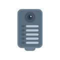 Modern intercom system with camera displaying user interface