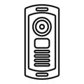 Modern intercom system controlling access with buttons