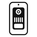 Modern intercom system displaying access control buttons